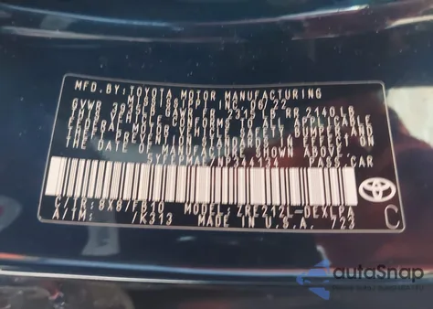 2022 Toyota Corolla Le from USA, damaged, VIN 5YFEPMAE7NP344134